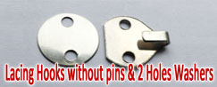 Stainless Steel Wire Hooks & 2 Holes Plates