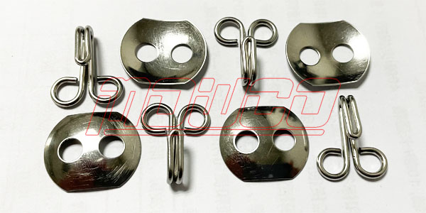 Stainless Steel Wire Hooks & 2 Holes Plates